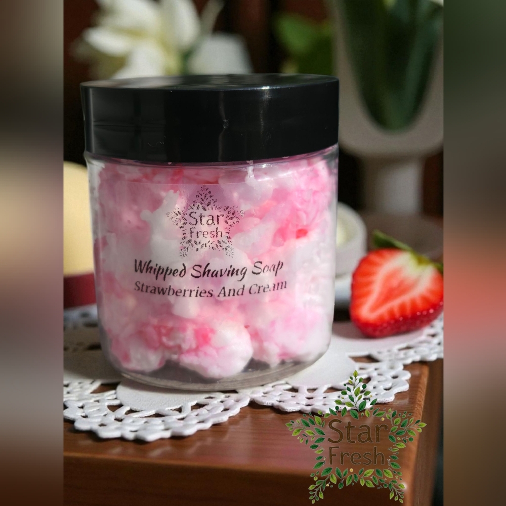 BUY NOW- 4oz (1)Whipped Shaving Soap - Pink, Green, Yellow - Picture 3 of 10